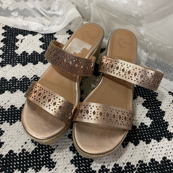 Report rose gold platform espadrilles size 9 - Picture 2 of 8